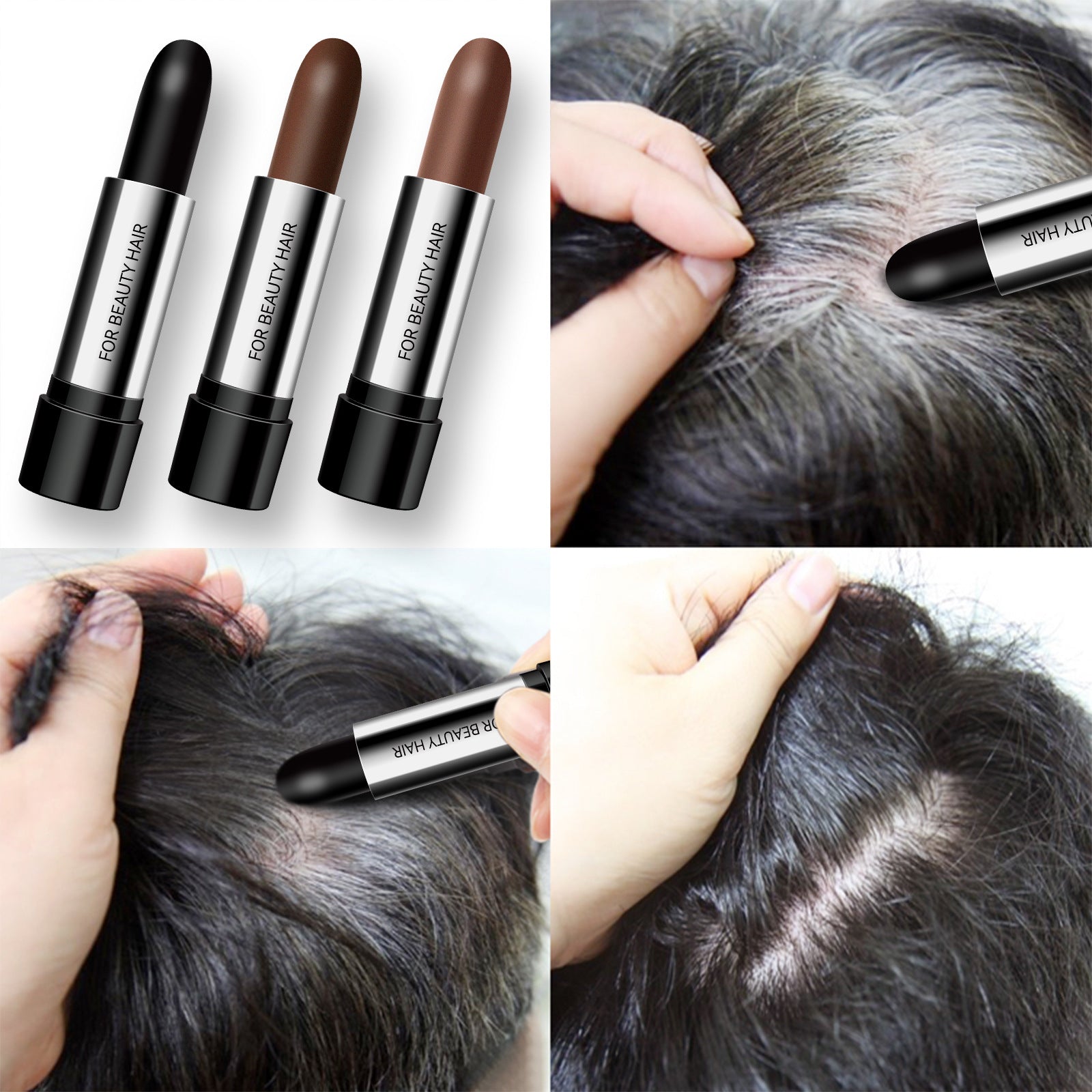 Disposable Hair Color Pen: Instant Gray Hair Coverage, Lipstick-Style Convenience LA ROSE BEAUTY