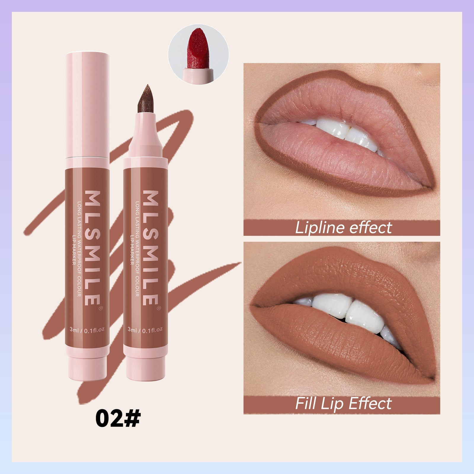 Long-Lasting Kiss-Proof Lip Liner & Lipstick: No Stain, Multifunctional Beauty Tool LA ROSE BEAUTY