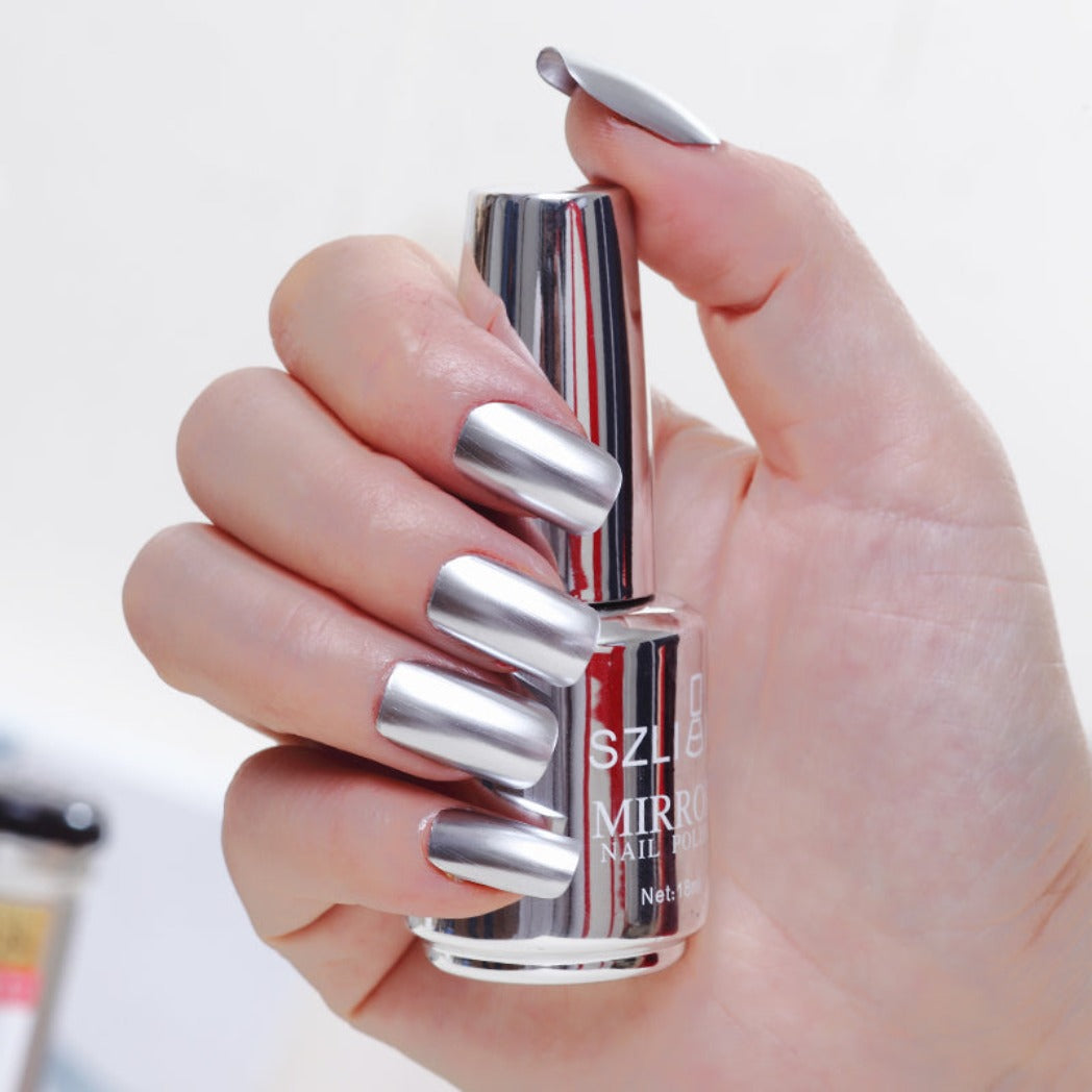 Mirror nail polish metal color stainless steel LA ROSE BEAUTY