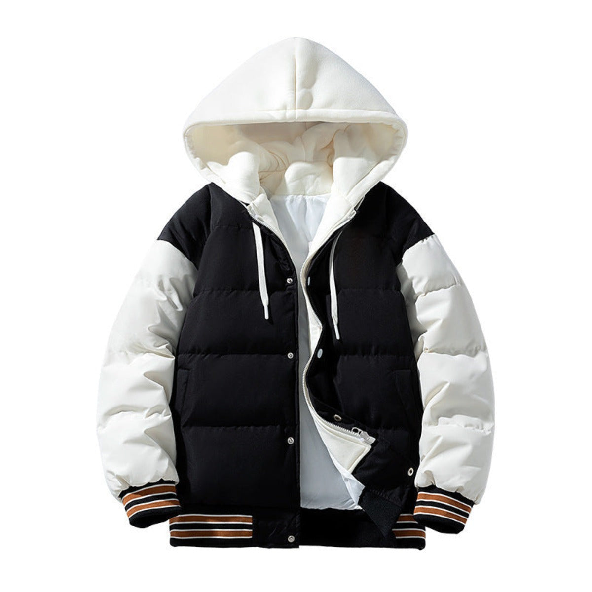 Warm Winter Embrace: Cozy Down Jacket with Detachable Hood and Faux Fur Trim LA ROSE BEAUTY